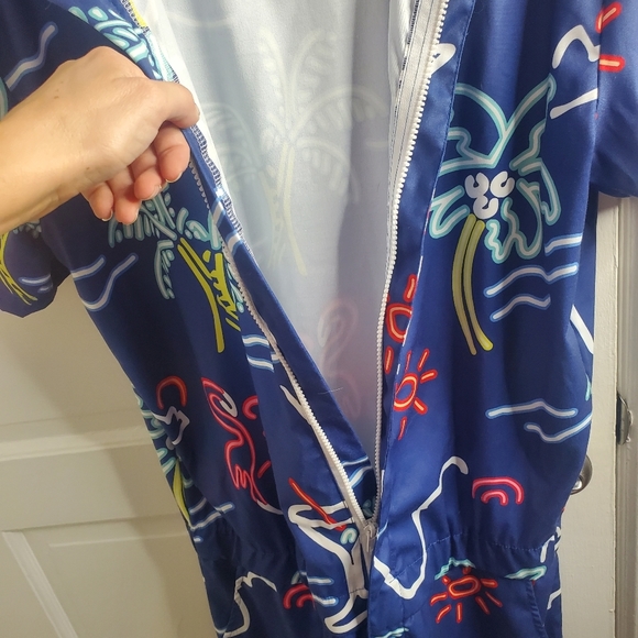 Men's Shorts Romper Hawaiian 80s 90s Large - Picture 9 of 11